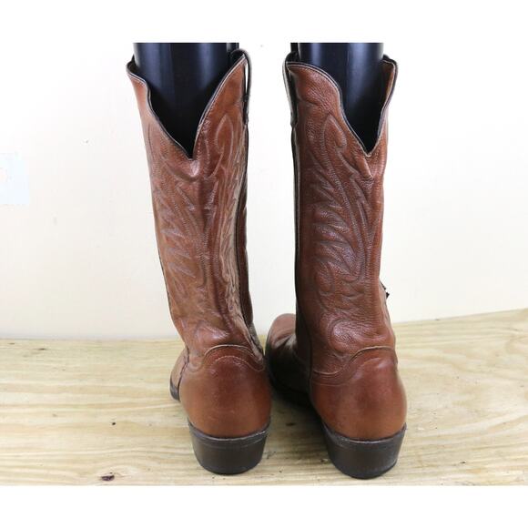 Laredo Boots Mens 9.5EE Brown Leather Performance Cowboy Boots Western Pull On main image 6